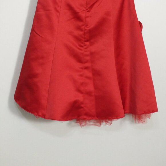 Vintage Jessica McClintock for Gunne Sax Strapless Formal Prom Dress Red 9/10 - Picture 8 of 15